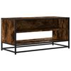 vidaXL Mobile TV Rovere Fumo 91x40x46 cm Legno Multistrato e Metallo