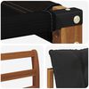 vidaXL Set di divani da esterno con cuscino 8 pcs Naturale e Nero