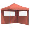 vidaXL Tendone per Feste Pieghevole Pop-Up con 2 Pareti Terracotta