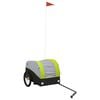 vidaXL Rimorchio da Bici Nero e Verde 30 kg in Ferro