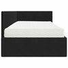 vidaXL Struttura Letto Angolare con Materasso 2 pcs Nero Velluto