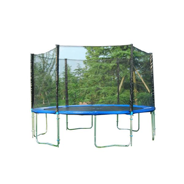 Trampolino, Tappeto Elastico &Oslash;4,3m.+rete di sicurezza e telo