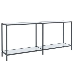 vidaXL Tavolo Consolle Bianco 180x35x75,5 cm in Vetro Temperato