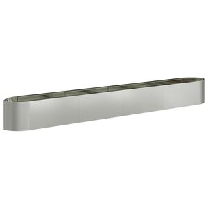 vidaXL Letto rialzato da giardino Acciaio zincato 380 x 40 x 40 cm