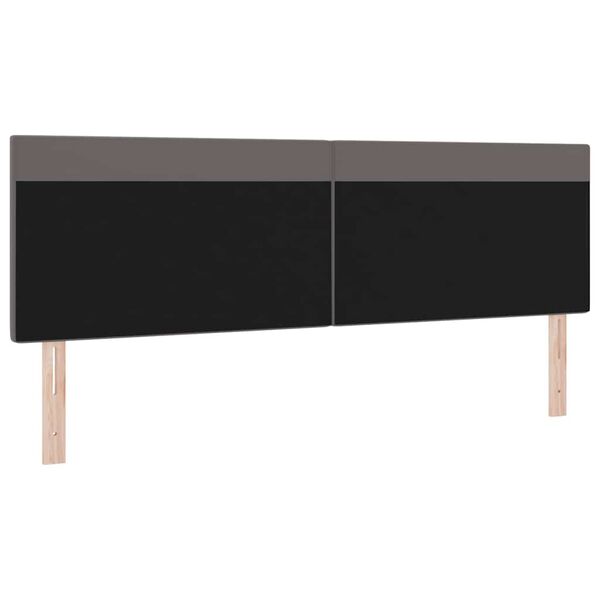 vidaXL Testiera LED Grigio 180 cm Pelle Sintetica