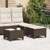 vidaXL Sgabelli Giardino con Cuscini 2pz Marrone 55x55x36cm Polyrattan