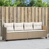 vidaXL Lettino Prendisole con Cuscini Beige&nbsp;in Polyrattan