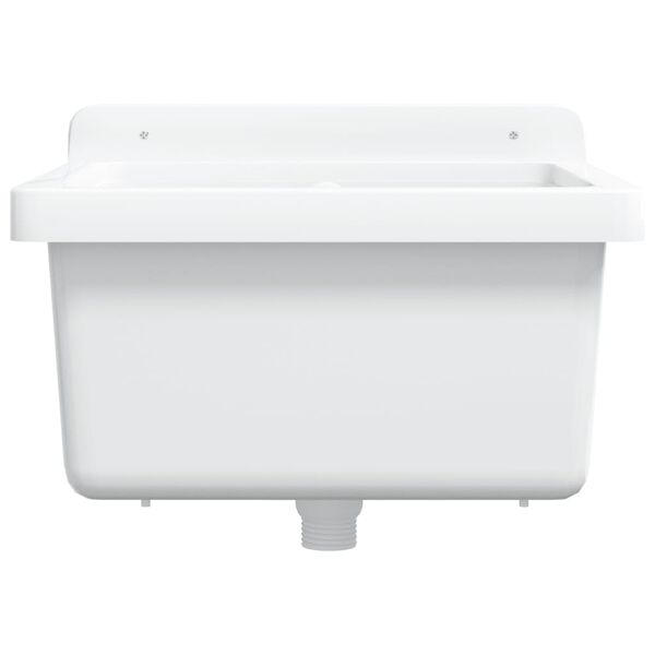 vidaXL Lavabo a Parete Bianco 40x40x24 cm in Resina