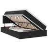 vidaXL Letto con Contenitore con testiera Nero 120 x 190 cm Velluto