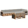 vidaXL Set di divani da esterno 8 pcs Naturale e Grigio Chiaro