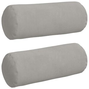 vidaXL Cuscini a rullo 2 pcs Grigio chiaro &Oslash; 15 x 40 cm