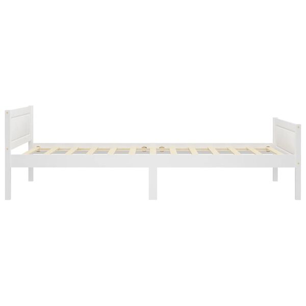 vidaXL Giroletto Bianco in Legno Massello di Pino 100x200 cm