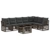 vidaXL Set Divano da Giardino 8 pz Grigio polyrattan