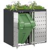 vidaXL Contenitore per Rifiuti per 3 Bidoni 340 x 77.5 x 115.5 cm