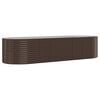 vidaXL Letto Giardino Acciaio Zincato 322x100x68 cm Marone
