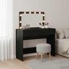 vidaXL Tavolo da Trucco con cassetto Rovere Nero 100 x 40 x 120 cm