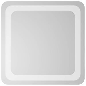 vidaXL Specchio da bagno LED Trasparente 40 x 40 cm vetro temperato