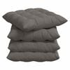 vidaXL Cuscini per Seduta 4 pz Tessuto in Cords Grigio Chiaro