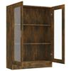 vidaXL Mobile Vetrina Rovere Fumo 82,5x30,5x115cm in Legno Multistrato