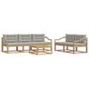 vidaXL Set di divani da esterno 6 pz Bianco e Grigio Chiaro