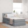 vidaXL Letto con contenitore e materasso Grigio chiaro 90 x 190 cm