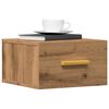 vidaXL Comodino a Muro Rovere Artigianale 35x35x20 cm