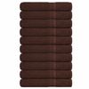 vidaXL Asciugamani FROGN 10 pz Marrone 100x200 cm 360 g/m&sup2;