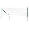 vidaXL Recinzione a maglie con punte 10 x 0,6 m Verde Rete