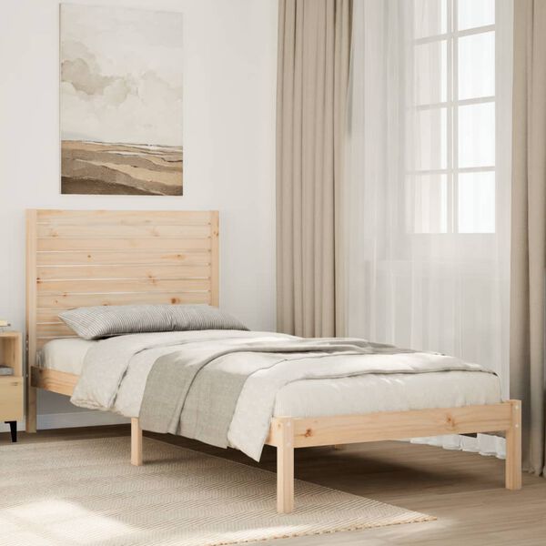 vidaXL Giroletto Extra Lungo senza Materasso 100x210 cm Legno Massello