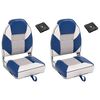 vidaXL Set Sedile da Barca Pieghevole 4 pz con Schienale Alto