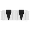 vidaXL Cuscino Testiera Viana Bianco e Nero 140 cm in Similpelle