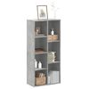 vidaXL Libreria Grigio Cemento 50x25x105 cm in Legno Multistrato