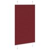 vidaXL Tenda Plissettata Rosso Bordeaux 80x100 cm Larghezza Tessuto