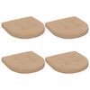 vidaXL Cuscini per Sedia in 4 Pezzi 4 pz 100% Poliestere Sabbia