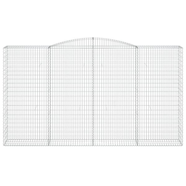 vidaXL Cesti Gabbioni ad Arco 9 pz 400x50x220/240 cm Ferro Zincato