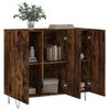 vidaXL Credenza Rovere Fumo 90x34x80 cm in Legno Multistrato