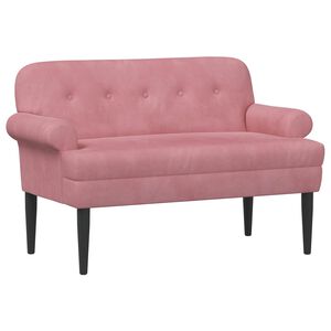 vidaXL Loveseat con bottoni imbottiti Rosa 120 x 66 x 78 cm Velluto
