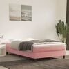 vidaXL Struttura Letto a Rete a Molle Rosa 120x200 cm in Velluto