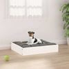 vidaXL Cuccia per Cani Bianca 51,5x44x9 cm in Legno Massello di Pino