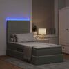 vidaXL Letto con contenitore e LED Grigio chiaro 100 x 200 cm Velluto