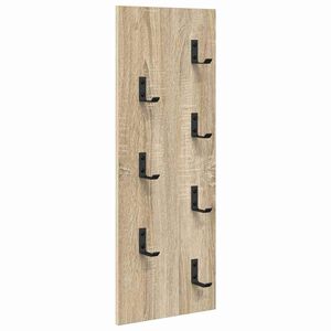 vidaXL Appendiabiti a muro Rovere Sonoma 30 x 1,5 x 80 cm