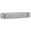 vidaXL Letto Giardino Acciaio Zincato 249x100x36cm Argento
