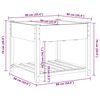 vidaXL Vaso da giardino con lo scaffale Beige 90 x 90 x 76,5 cm