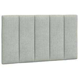 vidaXL Cuscino Testiera Hanko Grigio Chiaro 80 cm in Velluto