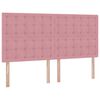 vidaXL Letto con contenitore e materasso Rosa 180 x 200 cm Velluto
