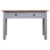 vidaXL Tavolo Consolle Grigio 110x40x72 cm Legno Massello Pino Panama