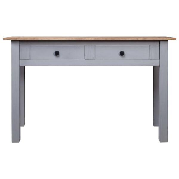 vidaXL Tavolo Consolle Grigio 110x40x72 cm Legno Massello Pino Panama