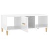 vidaXL Tavolino da Salotto Bianco Lucido 102x50x40cm Legno Multistrato