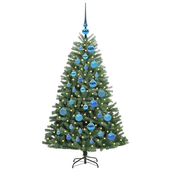 vidaXL Albero di Natale Artificiale con Rami Pieghevoli Verde 120 cm