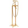 vidaXL Rubinetteria a Colonna per Vasca Bagno Acciaio Inox 99,5cm Oro